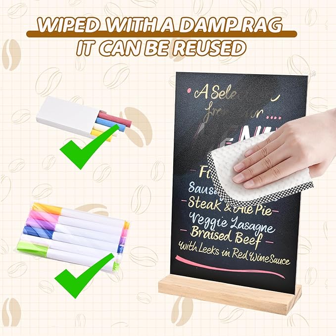 Bouiexye 1 Pack 8.1x12 in Chalkboard Signs - Image 4