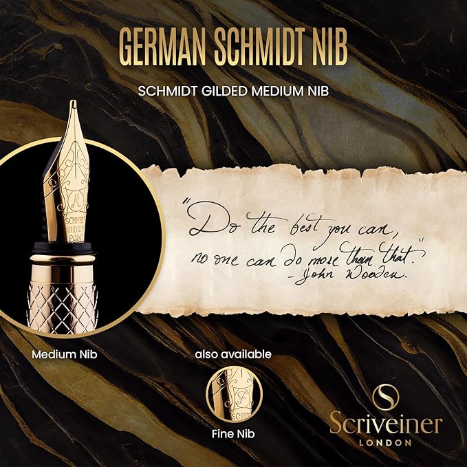Scriveiner Personalized Gold Fountain Pen - Image 5