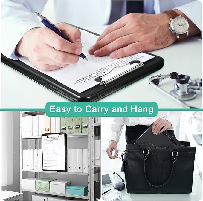 10 Pieces Clipboard with Storage Plastic Storage Clipboard Nursing Clip Board - Image 6