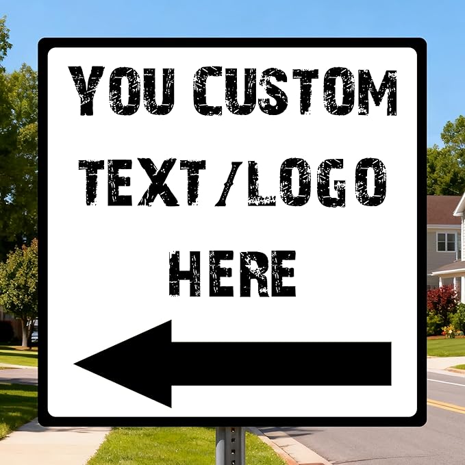 Custom Square Road Arrow Signs by HKSIGNS