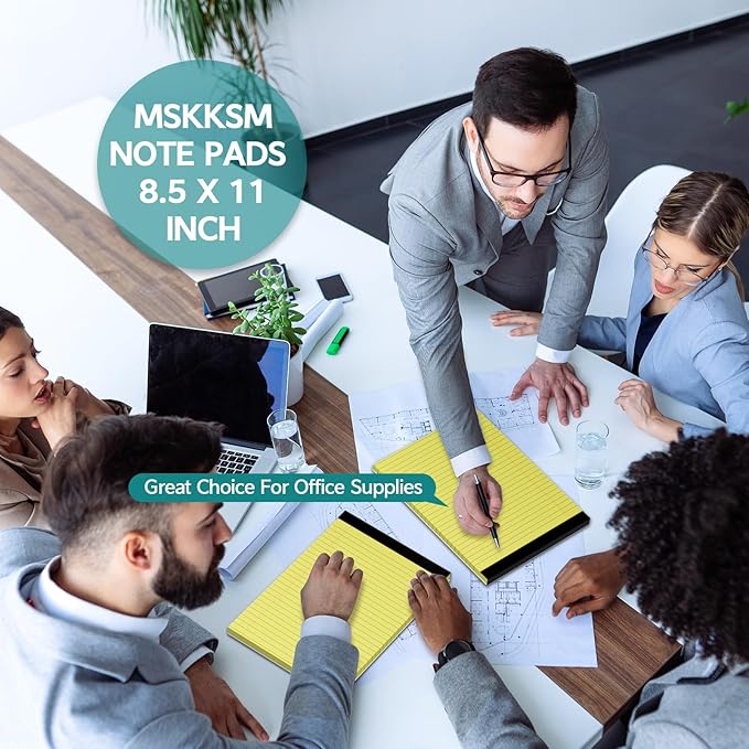 MSKKSM Legal Pads 8.5 x 11, 3 Pack Yellow Note Pads 8.5 x 11 Writing Pads - Image 5