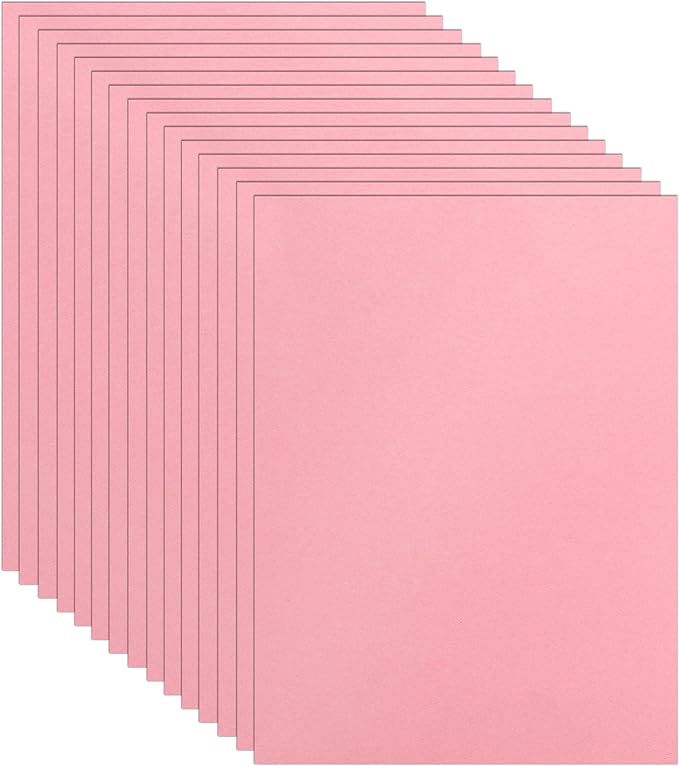 100 Sheets Candy Pink Cardstock 8.5 x 11 Craft Paper, 75lb Premium Certificate by Guakicae