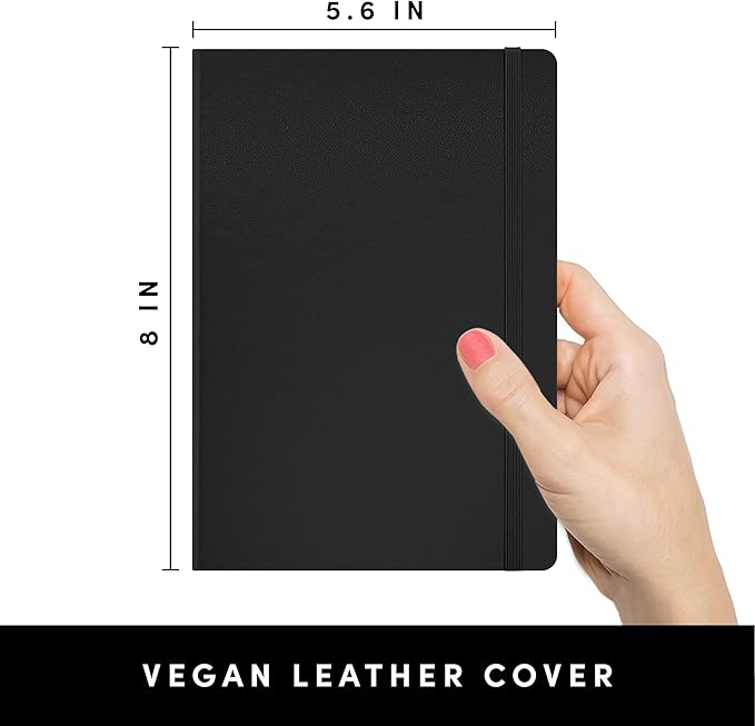 PAPERAGE Lined Journal Notebook, 160 Pages, Medium 5.6 in x 8 in - Image 2