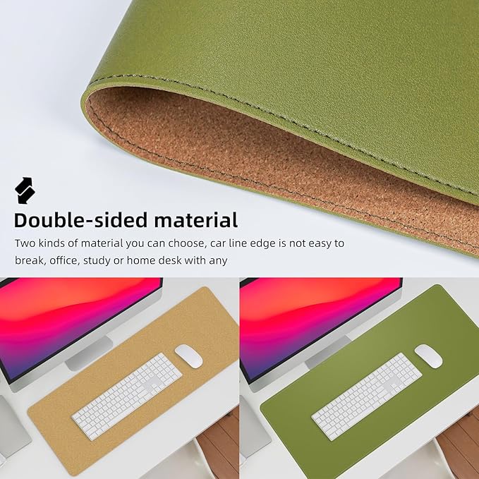 Leather Desk pad Protector, Large Desk mat - Image 3