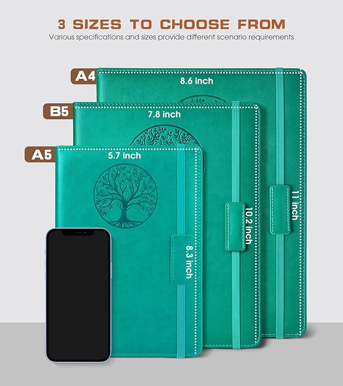 Biuwory Lined Journal Notebook for Women Men, 256 Pages A4 Large Hardcover - Image 2