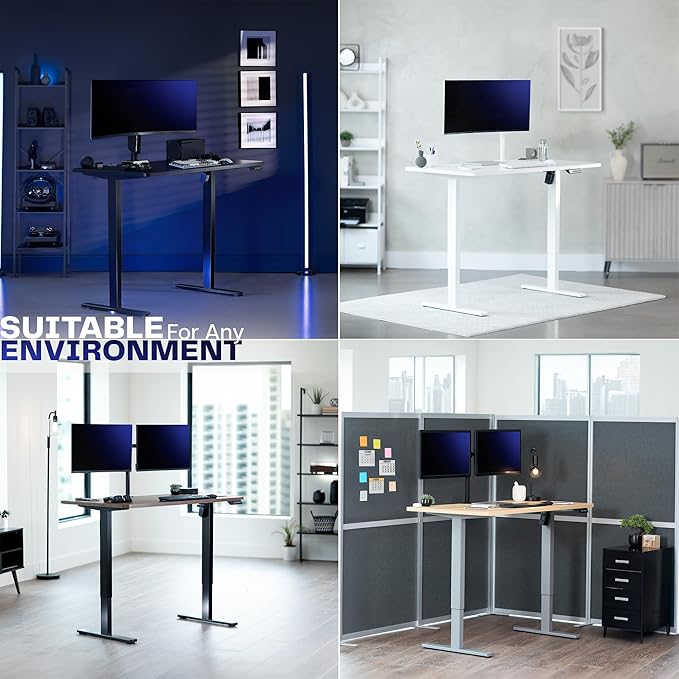 VIVO Electric 43 x 24 in Rustic Standing Desk, Memory Height Adjustment - Image 8