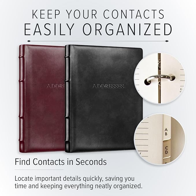 Gallery Leather Desk Address Book - Image 3