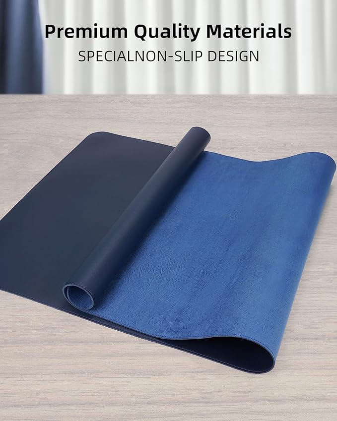 Non-Slip Desk Pad, Mouse Pad, Waterproof PVC Leather Desk Table Protector - Image 2
