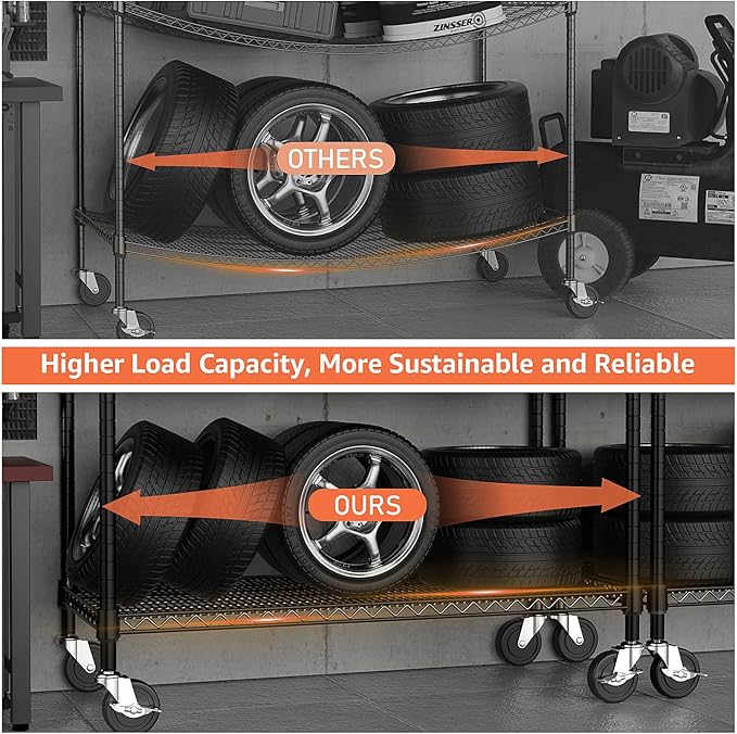 M MZG Garage Shelving 5 Tier Industrial Metal Shelving Units - Image 5