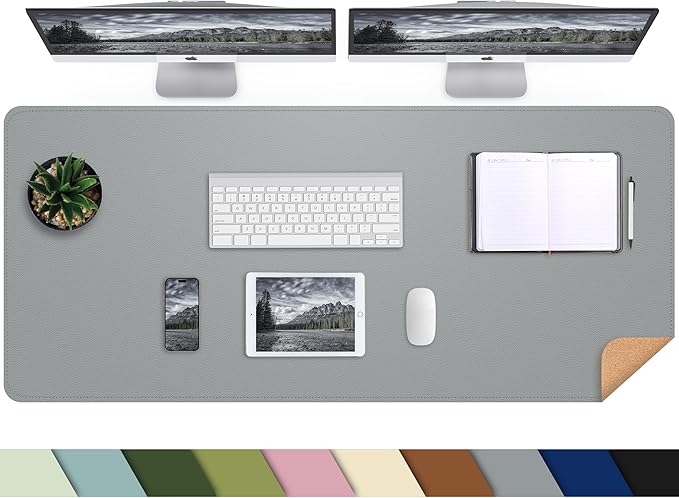 Leather Desk Protector, 47in*23.7in Large Mat by AFIING