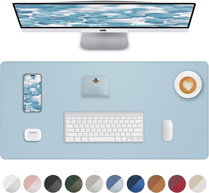 Non-Slip Desk Pad, Mouse Pad, Waterproof PVC Leather Desk Table Protector by AFIING