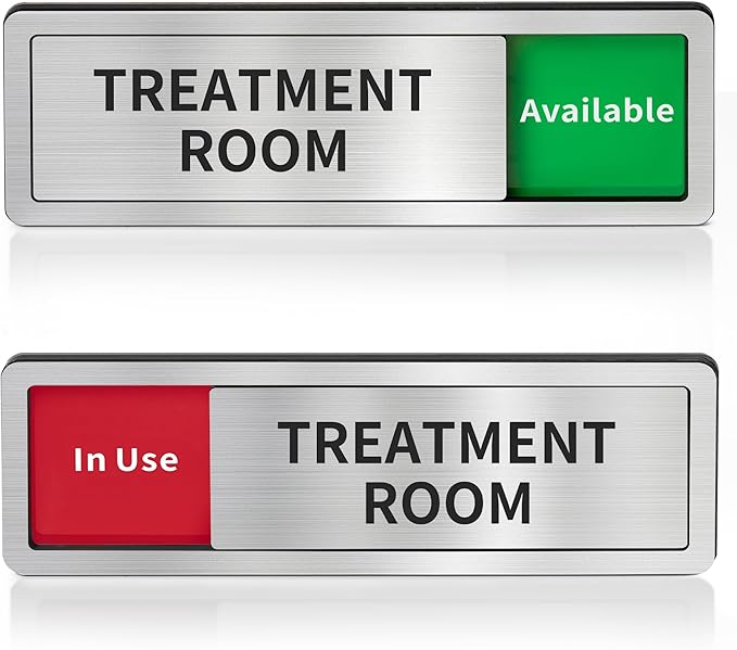 Treatment Room Door Sign, Do Not Disturb- In Use/Available Slider Sign by Abudada