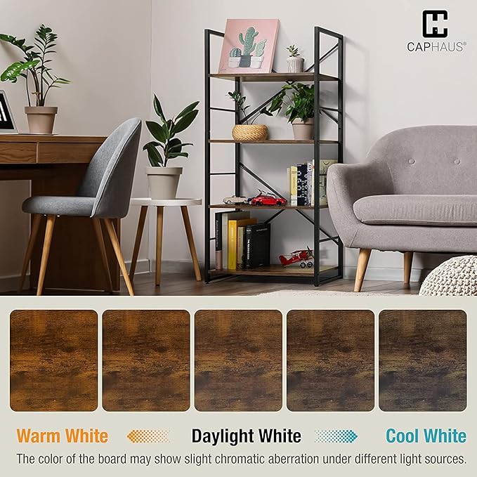 CAPHAUS 6 Tier Bookshelf, 24 Inch Width Free Standing Shelf, Bookcase Shelf - Image 8