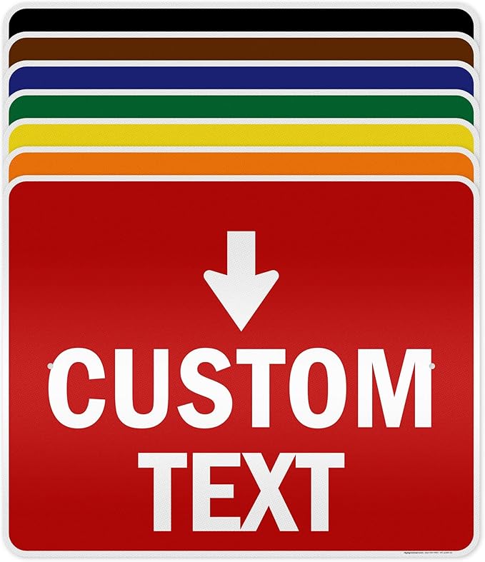 Custom Arrow, Custom Directional Sign, Down Arrow, 24x30 Inches, 3M EGP by MySignCenter