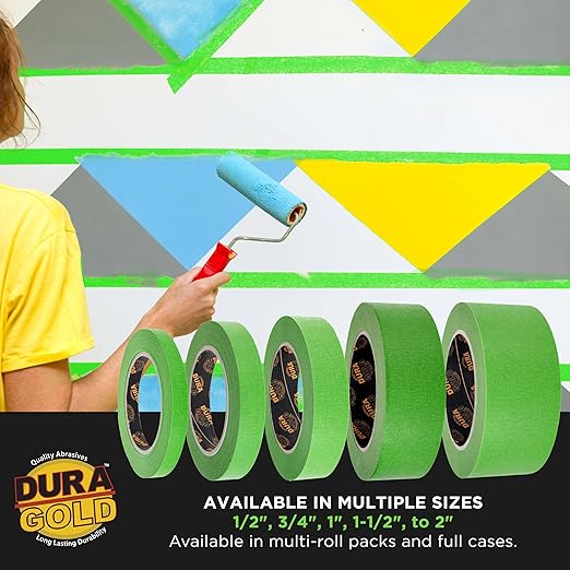 Dura-Gold Green Automotive Masking Tape 3/4, 2 Inch, 1 Roll Each - Image 7