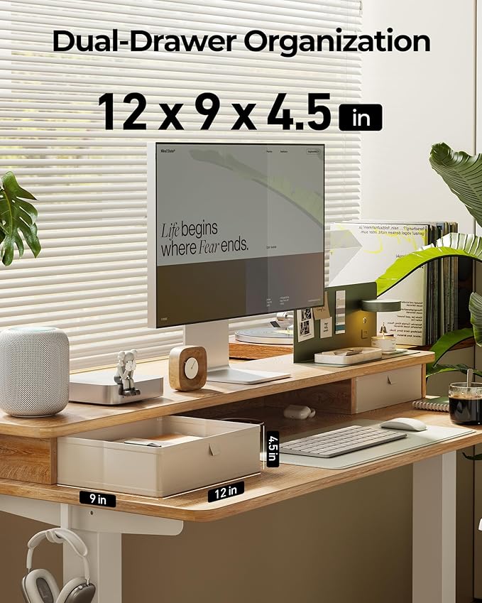 FEZIBO 55 x 24 Inch Height Adjustable Electric Standing Desk - Image 7