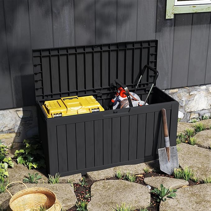 TARKARI 90 Gallon Lockable Resin Deck Box - Image 3