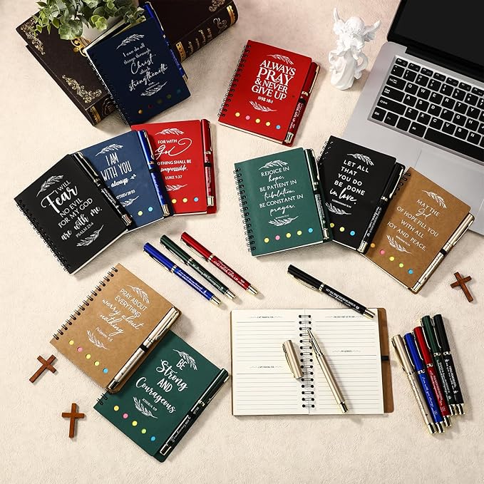 Spakon 50 Set Valentine's Day Christian Gifts Bulk Church Sticky Note Spiral - Image 4