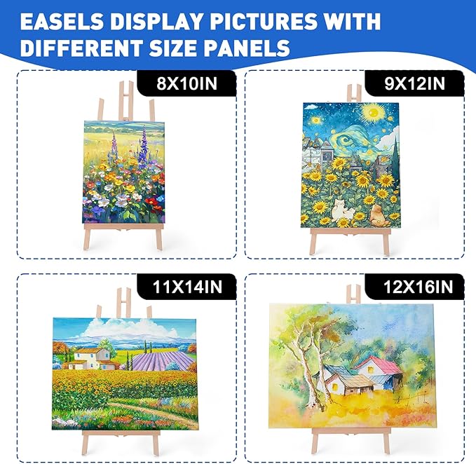 ESRICH 10pcs 17 Inch Tabletop Easels, Wood Easel - Image 6