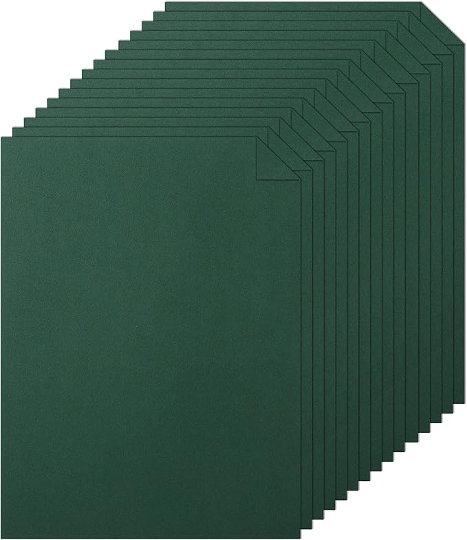 Silunkia 28 Sheets Dark Green Cardstock 8.5 x 11 Craft Paper, 92lb Heavyweight by Silunkia