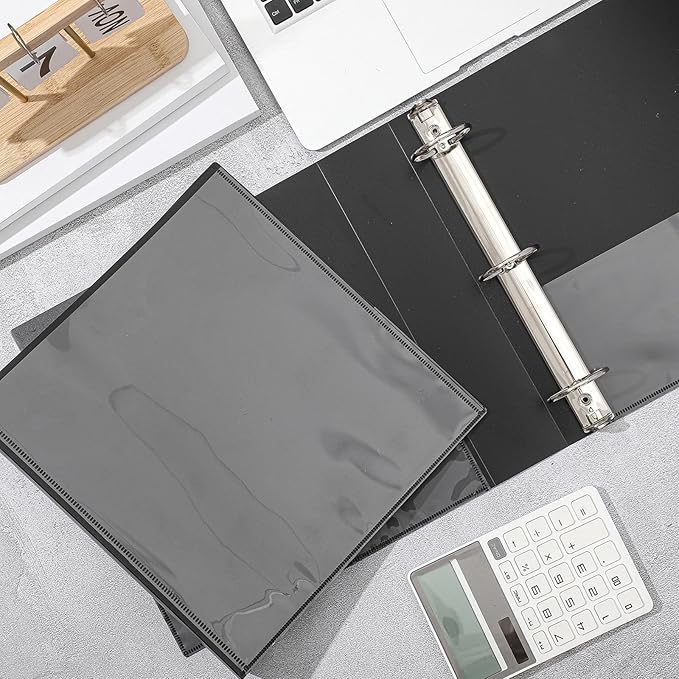 Henoyso 12 Pcs 3 Ring 1 Inch Binders Fits 8.5 x 11 Inch Letter Size Paper - Image 8
