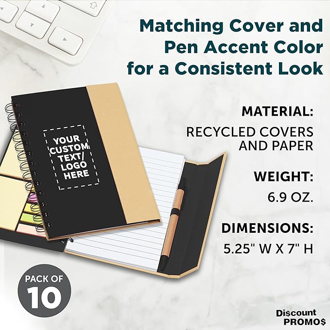 DISCOUNT PROMOS Custom Eco Friendly Spiral Notebooks - Image 4