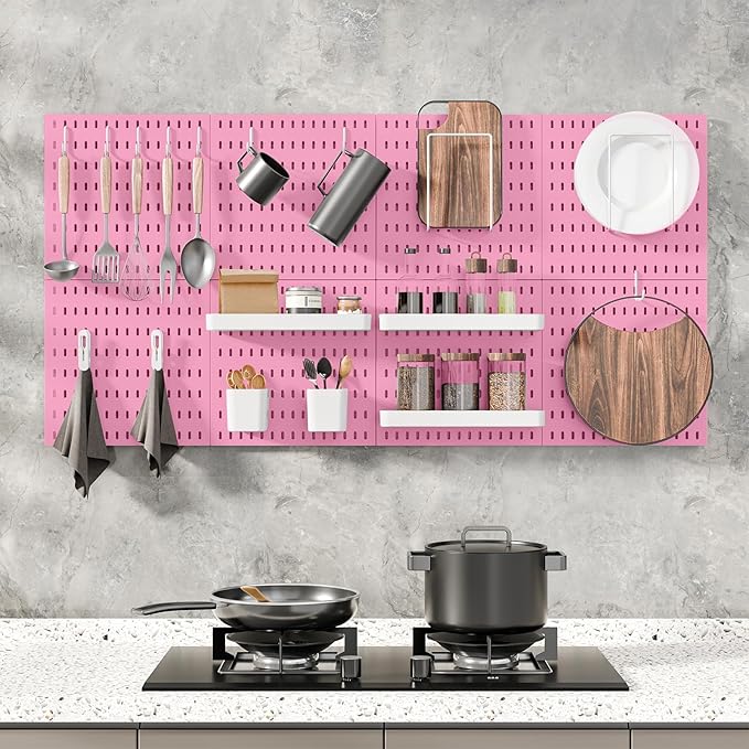 MULSAME Pegboard Combination Kit, 25.2" x 25.2" Wall Mounted Storage Set - Image 3