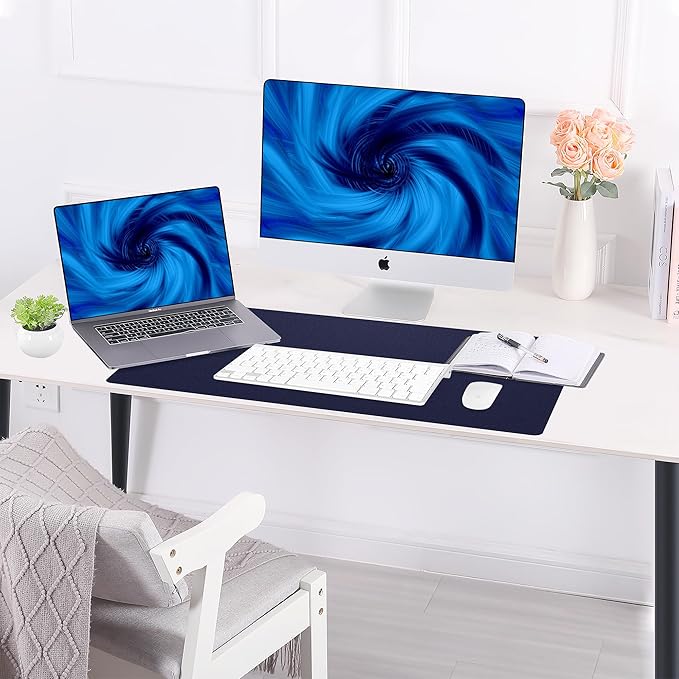 AFIING Dual-Sided Desk Pad, Natural Cork & PU Leather Large Mouse mats - Image 7