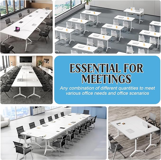 Conference Table, 55.1''Folding Conference Room Table - Image 6