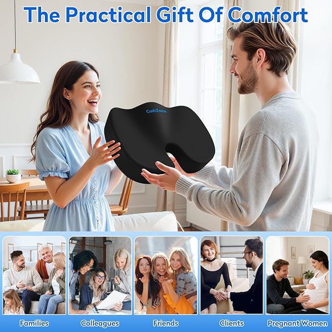 CushZone Seat Cushion, Memory Foam Cushion - Image 6
