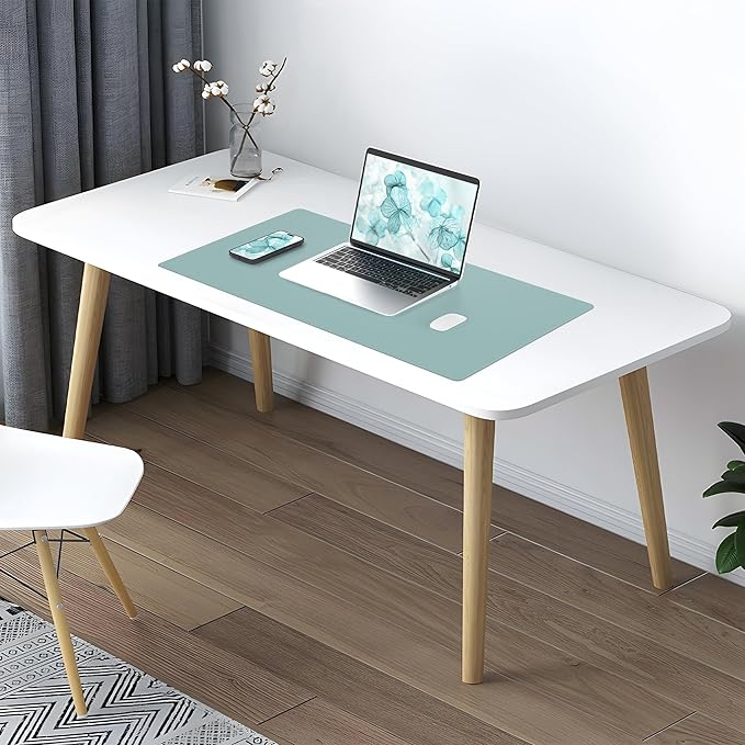 AFIING Dual-Sided Desk Pad, Natural Cork & PU Leather, Desk Mat Protector - Image 7