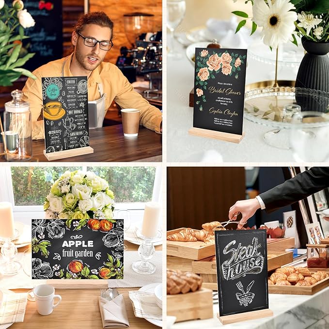 Bouiexye 3 Pack 8.1x12 in Chalkboard Signs - Image 6