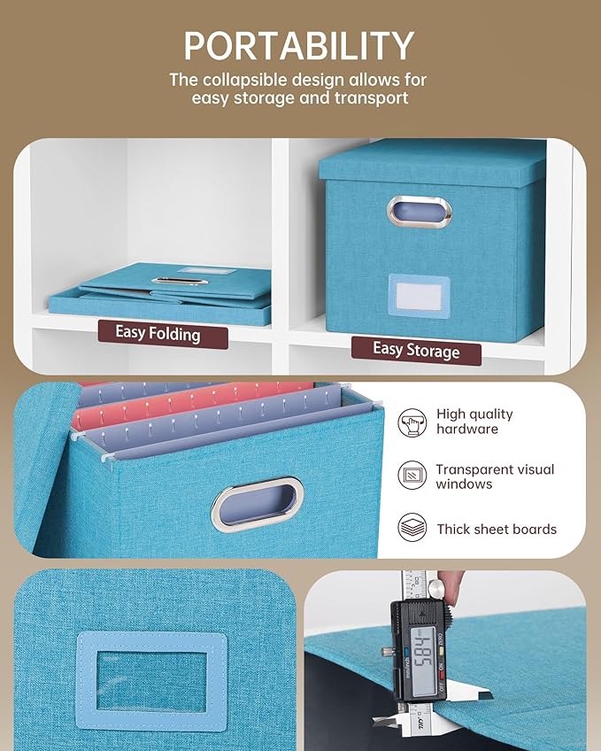 2 Pack File Storage Organizer, Document Organizer, Portable File Box - Image 2