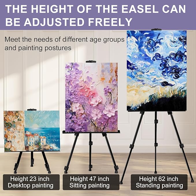 AROIC10 Pack Painting Display Easel Stand Portable Adjustable Metal Tripod - Image 5