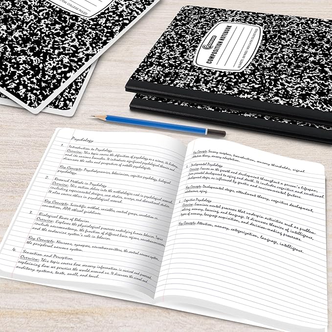 Rosmonde 50 Pack Bulk Composition Notebooks College Ruled, 200 Pages, 9-3/4 x - Image 7