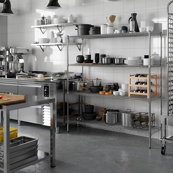 Regal Altair 18" Deep x 60" Wide x 64" Height Wire Shelving Kit | 4-Tier | NSF - Image 2