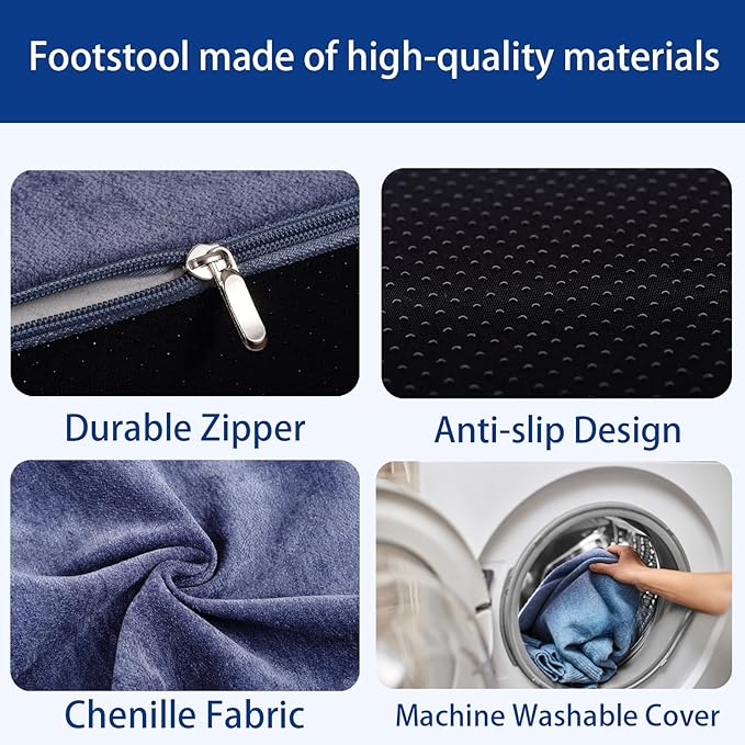 Opuvidity Foot Rest for Under Desk at Work, Ergonomic Under Desk Footrest - Image 7