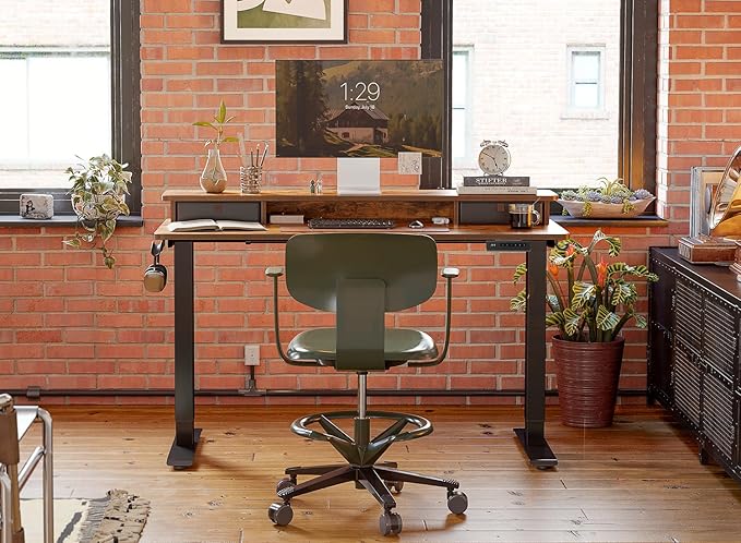 FEZIBO 63 x 28 Inch Deeper Height Adjustable Electric Standing Desk - Image 2
