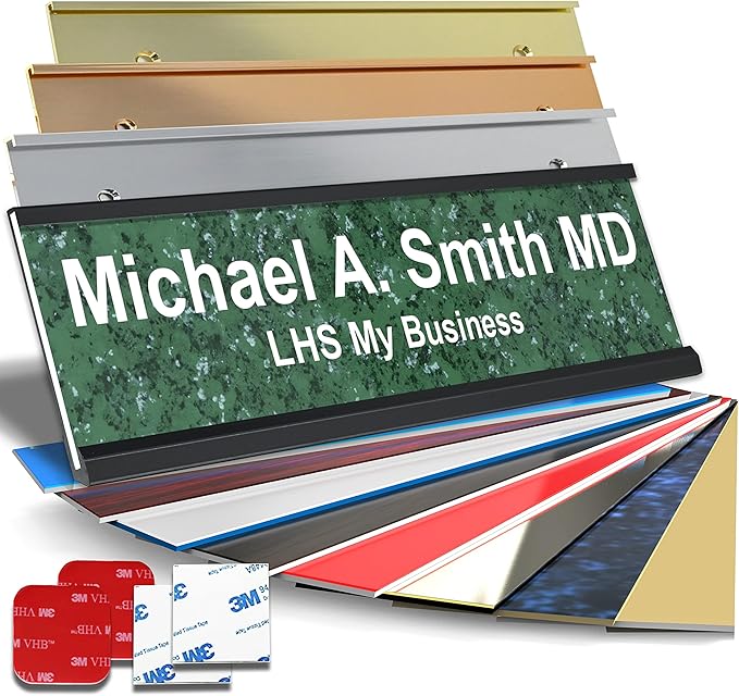 Personalized Name Plate with Choice of Mounting Holders by LHS+My+Business