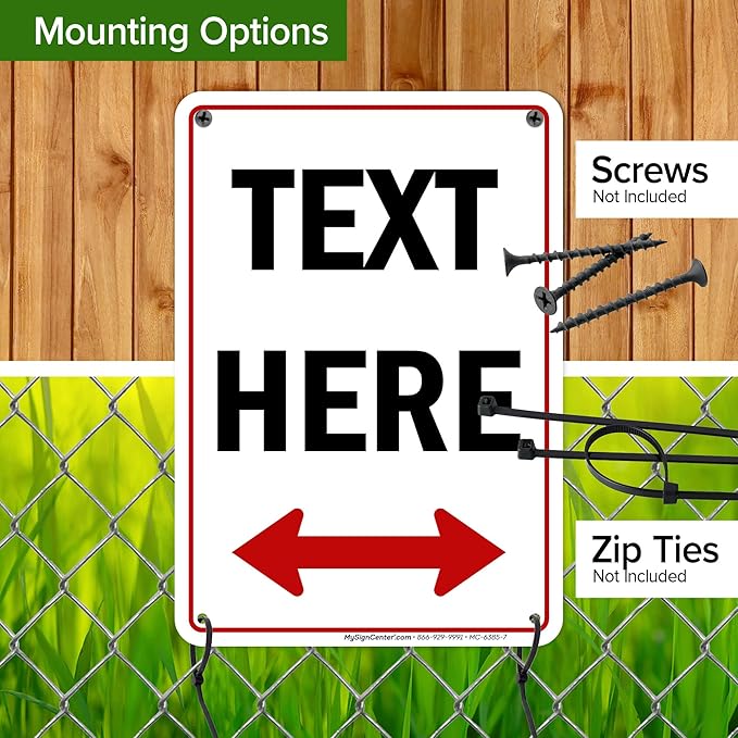 Custom Arrow, Custom Directional Sign, Two Way Arrow, 7x10 Inches, Rust Free - Image 5