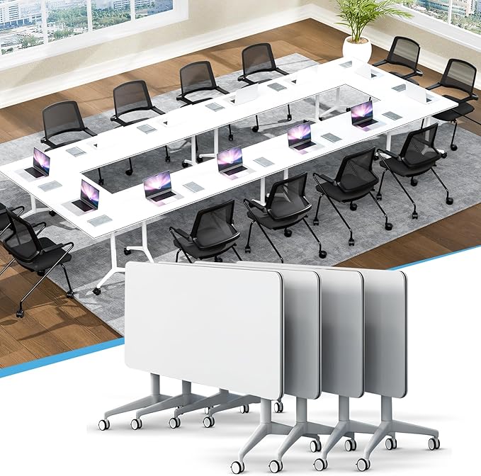 Conference Table, 55.1''Folding Conference Room Table by Unknown