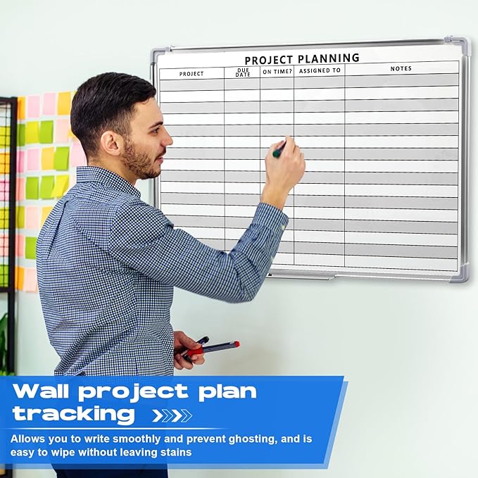 Lincia Project Planning Dry Erase Whiteboard Magnetic Dry Erase Board - Image 4