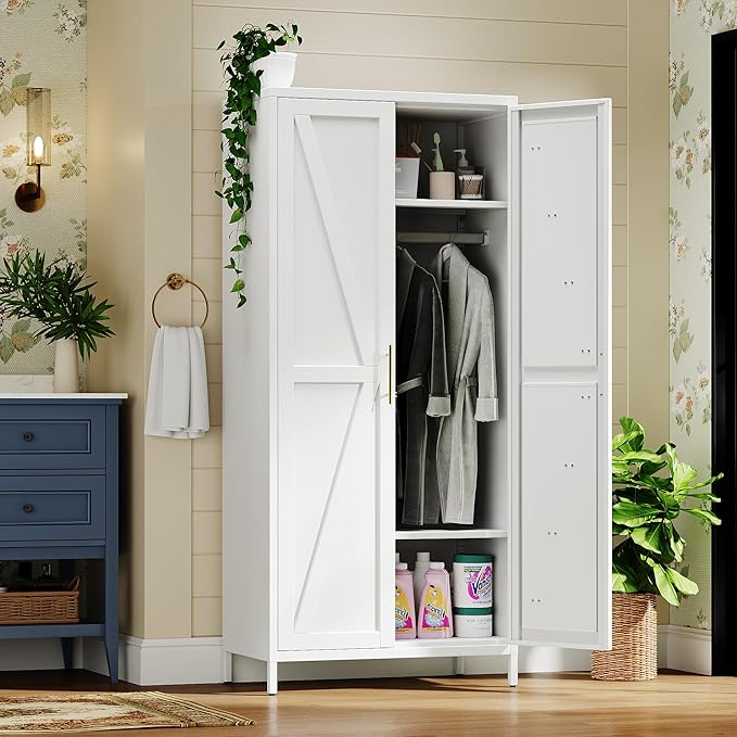 SUPEER Metal Wardrobe Cabinet - Image 8