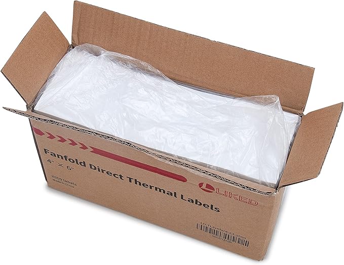 L LIKED 3000 4x6 Thermal Labels Fanfold, Direct Thermal Shipping Labels - Image 5