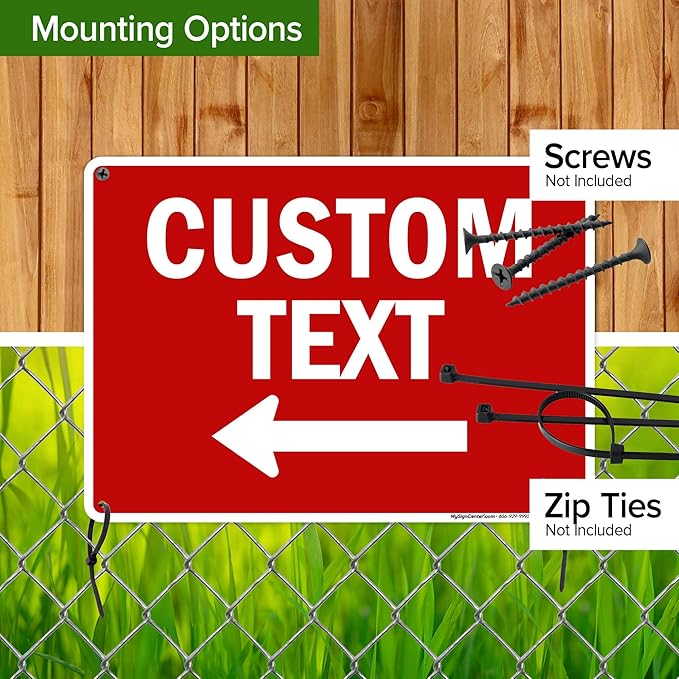 Custom Arrow, Custom Directional Sign, Left Arrow, 10x14 Inches, Rust Free .040 - Image 5