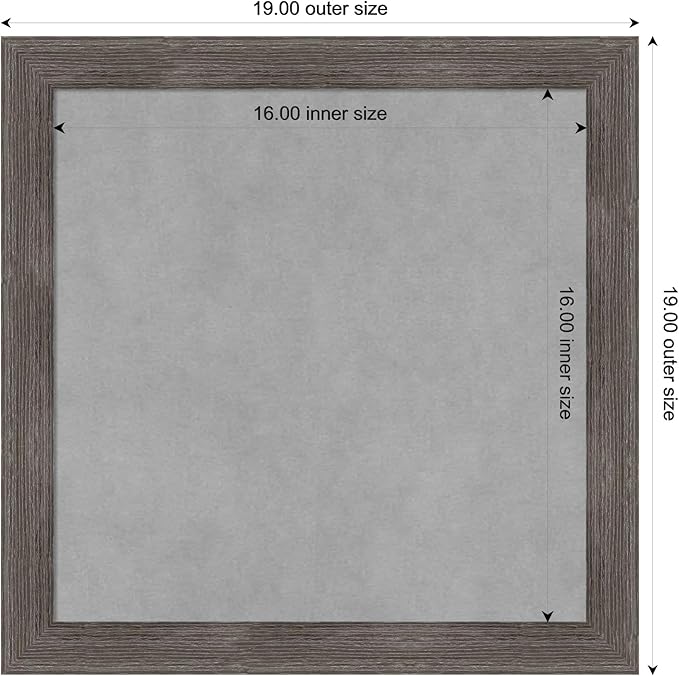 Amanti Art Grey Framed Magnetic Board 19x19 Small Vision Board - Image 4