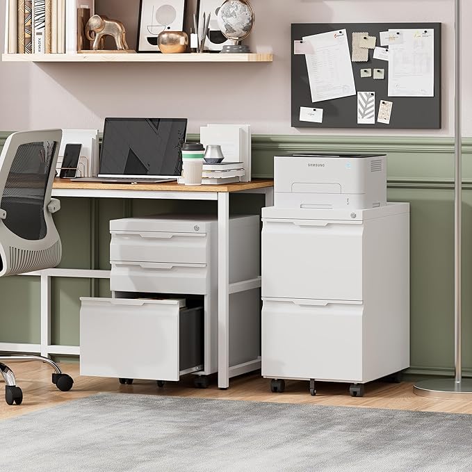 LONGLINK 2 Drawer Mobile File Cabinet - Image 2