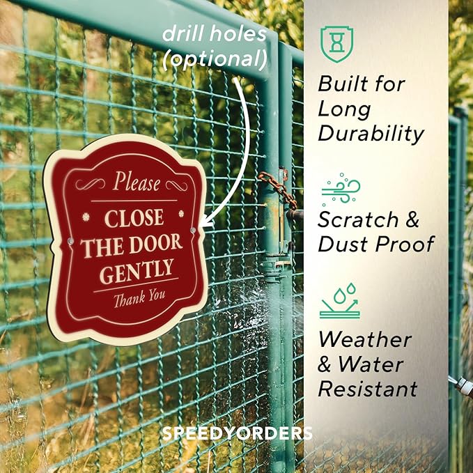 Custom Outdoor Aluminum Sign, Decorative Driveway Sign, Waterproof, 24x24 Red - Image 6