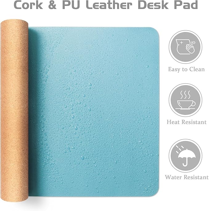 Aothia Double-Sided Desk Pad – 37.8"x17" Leather Desk Mat - Image 4