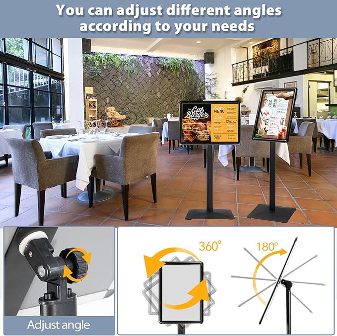 STANDNEE Poster Stand Holder Pedestal Floor Standing Sign Holder 11"x 17" - Image 5